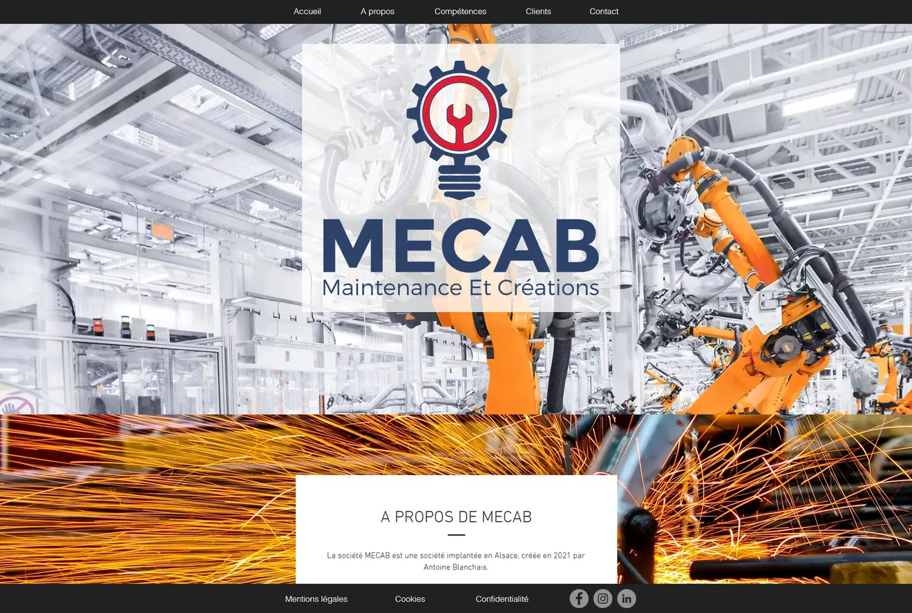 Ancien site de MECAB, entreprise alsacienne de maintenance industrielle, avant sa refonte par Webify